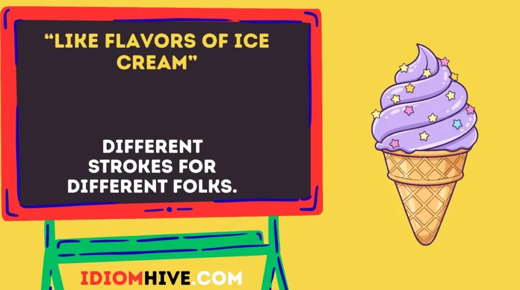 “Like flavors of ice cream”